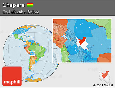 Political Location Map of Chapare, highlighted parent region