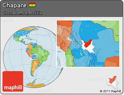 Political Location Map of Chapare, highlighted parent region
