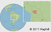 Savanna Style Location Map of Chapare, within the entire country