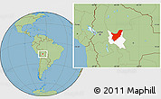 Savanna Style Location Map of Chapare, highlighted parent region
