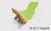 Physical Map of Chapare, cropped outside