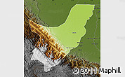Physical Map of Chapare, darken