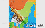 Physical Map of Chapare, political outside