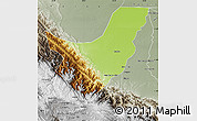 Physical Map of Chapare, semi-desaturated