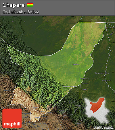 Satellite Map of Chapare, darken