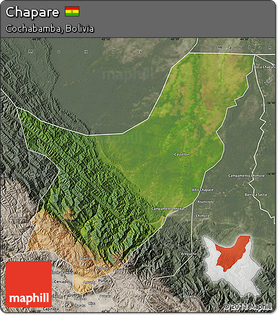 Satellite Map of Chapare, semi-desaturated