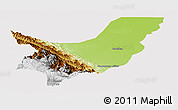 Physical Panoramic Map of Chapare, cropped outside