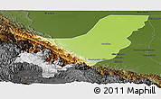 Physical Panoramic Map of Chapare, darken