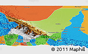 Physical Panoramic Map of Chapare, political outside