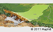 Physical Panoramic Map of Chapare, satellite outside