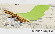 Physical Panoramic Map of Chapare, shaded relief outside