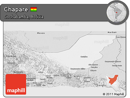 Silver Style Panoramic Map of Chapare