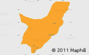 Political Simple Map of Chapare, single color outside