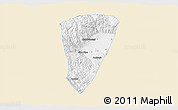 Classic Style 3D Map of Quillacollo, single color outside