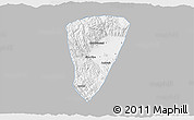 Gray 3D Map of Quillacollo, single color outside