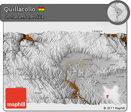 Physical 3D Map of Quillacollo