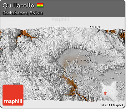 Physical 3D Map of Quillacollo