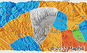 Physical 3D Map of Quillacollo, political outside