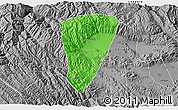 Political 3D Map of Quillacollo, desaturated