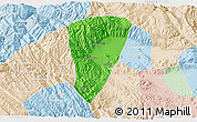 Political 3D Map of Quillacollo, lighten
