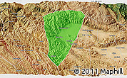 Political 3D Map of Quillacollo, satellite outside