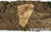 Satellite 3D Map of Quillacollo, darken