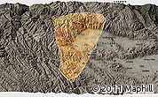 Satellite 3D Map of Quillacollo, darken, semi-desaturated