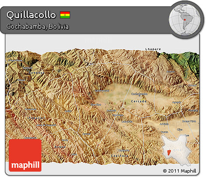 Satellite 3D Map of Quillacollo