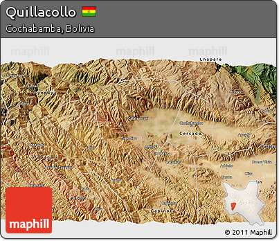 Satellite 3D Map of Quillacollo