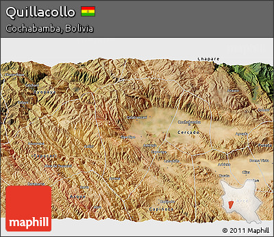 Satellite 3D Map of Quillacollo