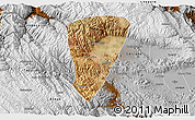 Satellite 3D Map of Quillacollo, physical outside