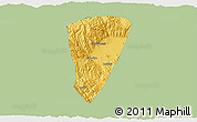 Savanna Style 3D Map of Quillacollo, single color outside