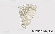 Shaded Relief 3D Map of Quillacollo, cropped outside