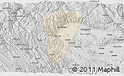 Shaded Relief 3D Map of Quillacollo, desaturated