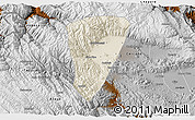 Shaded Relief 3D Map of Quillacollo, physical outside