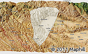 Shaded Relief 3D Map of Quillacollo, satellite outside