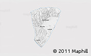 Silver Style 3D Map of Quillacollo, single color outside