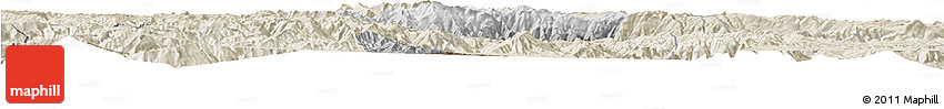 Physical Horizon Map of Quillacollo, shaded relief outside