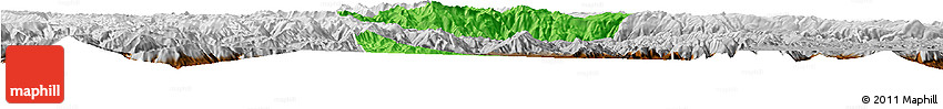 Political Horizon Map of Quillacollo, physical outside