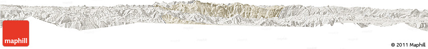 Shaded Relief Horizon Map of Quillacollo, lighten