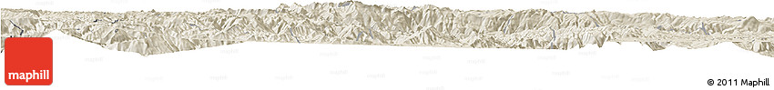 Shaded Relief Horizon Map of Quillacollo