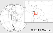 Blank Location Map of Quillacollo, within the entire country