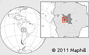 Blank Location Map of Quillacollo, highlighted country, highlighted parent region