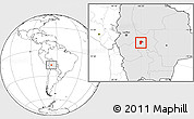 Blank Location Map of Quillacollo, highlighted country
