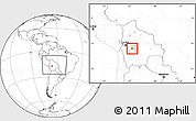 Blank Location Map of Quillacollo, highlighted parent region, within the entire country