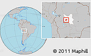 Gray Location Map of Quillacollo, highlighted parent region
