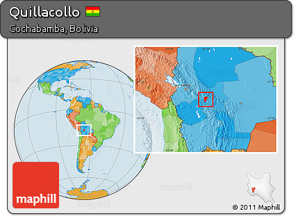 Political Location Map of Quillacollo