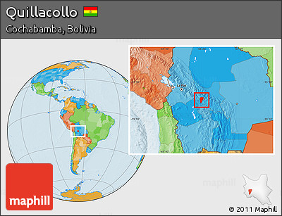 Political Location Map of Quillacollo