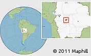 Savanna Style Location Map of Quillacollo, highlighted country