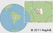 Savanna Style Location Map of Quillacollo, highlighted parent region